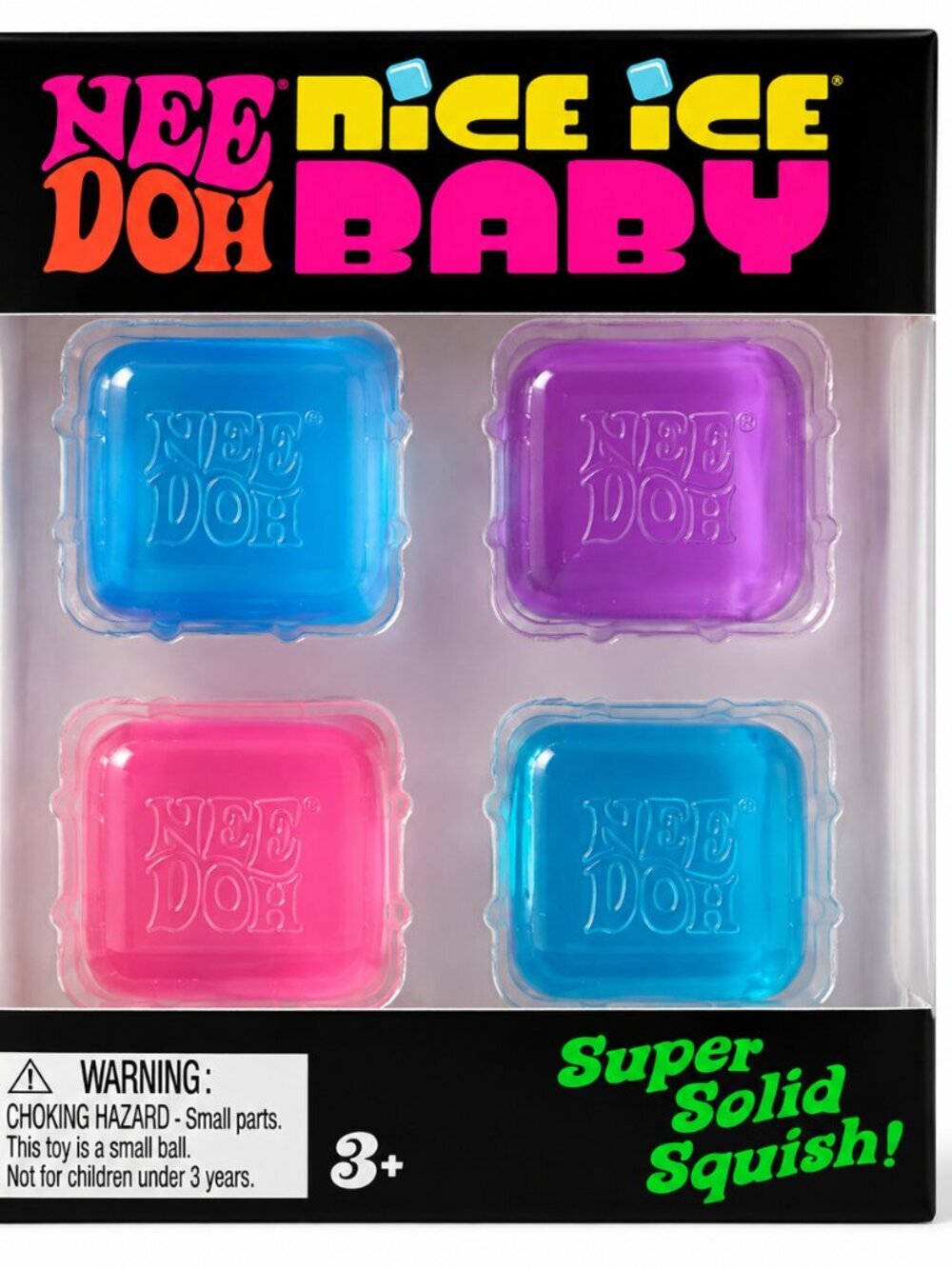 NeeDoh Nice Ice Baby 4 Pack Squishy Sensory Fidget Toys New